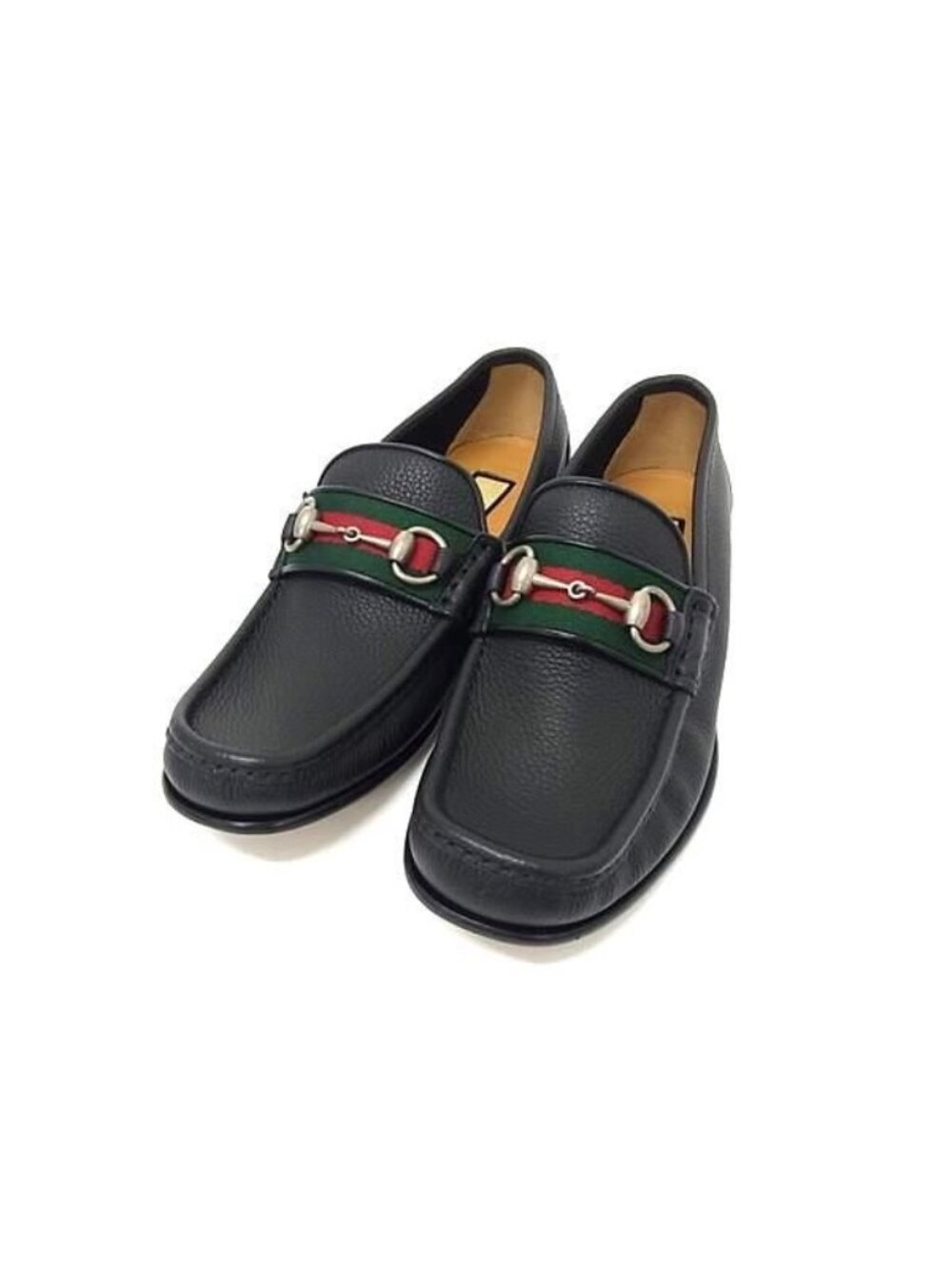 Gucci Sherry Line Horsebit Leather Loafers Shoes Black 6